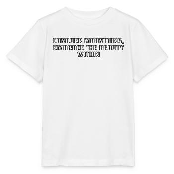 Hiking - Conquer mountains, embrace the beauty - Stanley/Stella MINI CREATOR Kids’ T-Shirt - white - Front - Maike (125cm)
