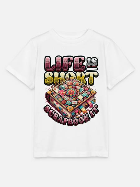 Mädchen Scrapbooking Enthusiast Scrapbook - Stanley/Stella Kinder T-Shirt MINI CREATOR  - Weiß