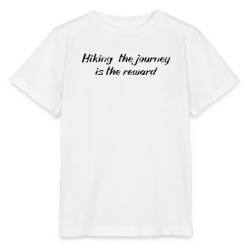 Wandern - Randonnée : le voyage est la récompense - T-shirt bio MINI CREATOR Stanley/Stella Enfant - blanc - Devant - Maike (125cm)