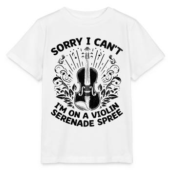 Désolé je ne peux pas je suis sur un violon sérénade spree violi - T-shirt bio MINI CREATOR Stanley/Stella Enfant - blanc - Devant - Maike (125cm)
