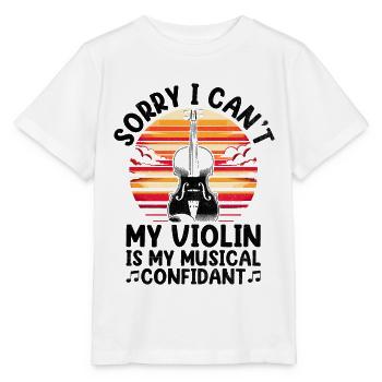 Tut mir leid, ich kann nicht Meine Geige ist mein musikalischer Vertrauter vi - Stanley/Stella Kinder T-Shirt MINI CREATOR  - Weiß - Vorne - Maike (125cm)