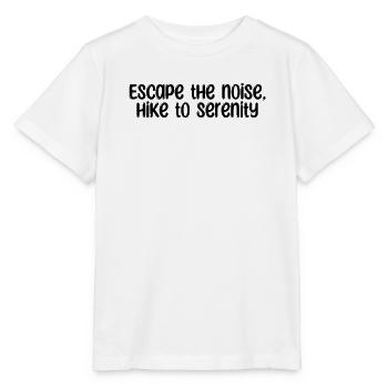 Hiking - Escape the noise, hike to serenity - Stanley/Stella MINI CREATOR Kids’ T-Shirt - white - Front - Maike (125cm)