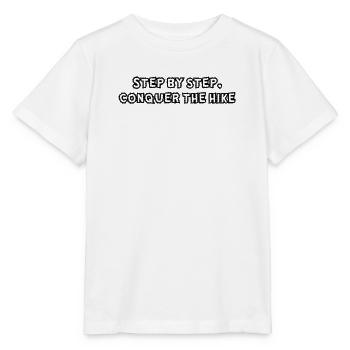 Wandern - Step by step, conquer the hike - Stanley/Stella Kinder T-Shirt MINI CREATOR  - Weiß - Vorne - Maike (125cm)