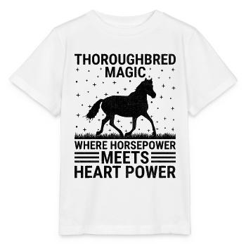 Courses de chevaux pur-sang Équitation Chevaux équestres - T-shirt bio MINI CREATOR Stanley/Stella Enfant - blanc - Devant - Maike (125cm)
