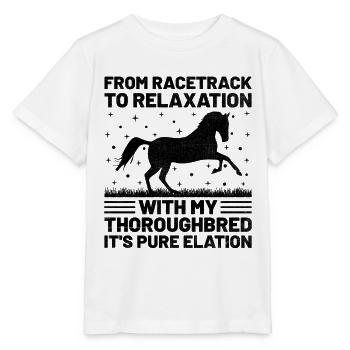Courses de chevaux pur-sang Équitation Chevaux équestres - T-shirt bio MINI CREATOR Stanley/Stella Enfant - blanc - Devant - Maike (125cm)