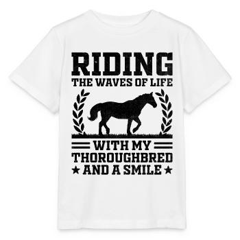 Courses de chevaux pur-sang Équitation Chevaux équestres - T-shirt bio MINI CREATOR Stanley/Stella Enfant - blanc - Devant - Maike (125cm)