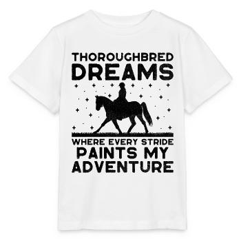 Courses de chevaux pur-sang Équitation Chevaux équestres - T-shirt bio MINI CREATOR Stanley/Stella Enfant - blanc - Devant - Maike (125cm)