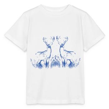 Hirsch Wildtiere Hirsche Rotwild Elch Reh Natur - Stanley/Stella Kinder T-Shirt MINI CREATOR  - Weiß - Vorne - Maike (125cm)