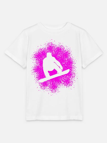 Snowboard Wintersportler - Stanley/Stella Kinder T-Shirt MINI CREATOR - Weiß
