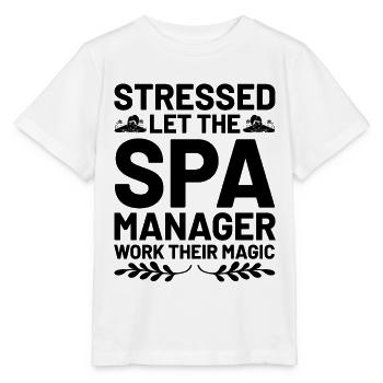 Gestionnaire de SPA Emploi Bien-être Drôle Gestion de SPA Sayi - T-shirt bio MINI CREATOR Stanley/Stella Enfant - blanc - Devant - Maike (125cm)