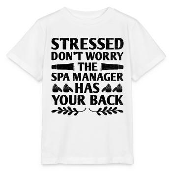 SPA Manager Job Wellness Funny SPA Management Sayi - Stanley/Stella MINI CREATOR Kids’ T-Shirt - white - Front - Maike (125cm)