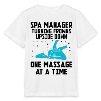 Gestionnaire de SPA Emploi Bien-être Drôle Gestion de SPA Sayi - T-shirt bio MINI CREATOR Stanley/Stella Enfant - blanc - Devant - Maike (125cm)