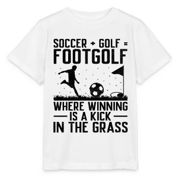 Footgolf Joueur Foot Golf Jouer Footgolfers Foot - T-shirt bio MINI CREATOR Stanley/Stella Enfant - blanc - Devant - Maike (125cm)
