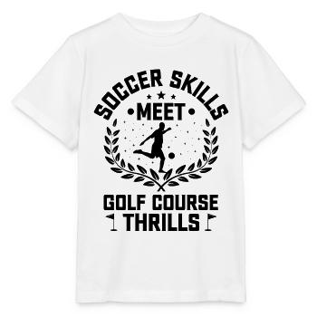 Footgolf Joueur Foot Golf Jouer Footgolfers Foot - T-shirt bio MINI CREATOR Stanley/Stella Enfant - blanc - Devant - Maike (125cm)