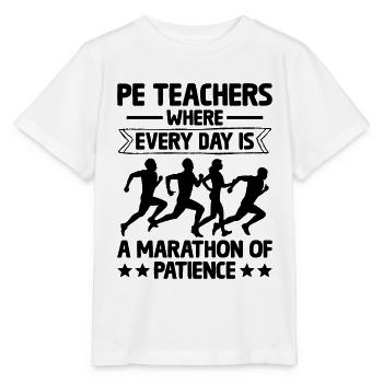 Professeur d’éducation physique Professeurs d’éducation physique École Spor - T-shirt bio MINI CREATOR Stanley/Stella Enfant - blanc - Devant - Maike (125cm)