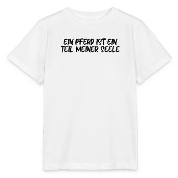 Riding - A horse is a part of my soul - Stanley/Stella MINI CREATOR Kids’ T-Shirt - white - Front - Maike (125cm)
