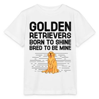 Golden Retrievers Born To Shine Bred To Be Mine GR - Stanley/Stella MINI CREATOR Kids’ T-Shirt - white - Front - Maike (125cm)