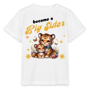 Soon I'll be a big sister cute tiger - Stanley/Stella MINI CREATOR Kids’ T-Shirt - white - Front - Maike (125cm)