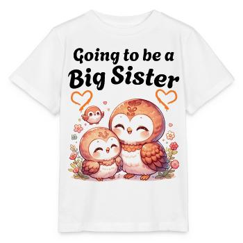 Become a big sister cute owls - Stanley/Stella MINI CREATOR Kids’ T-Shirt - white - Front - Maike (125cm)