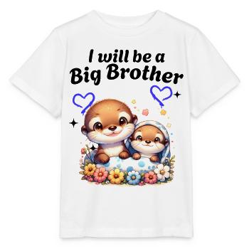 I'm going to be a big brother sweet otter, brother - Stanley/Stella MINI CREATOR Kids’ T-Shirt - white - Front - Maike (125cm)