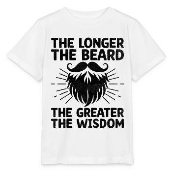 The Longer The Beard The Greater The Wisdom Facial - Stanley/Stella MINI CREATOR Kids’ T-Shirt - white - Front - Maike (125cm)