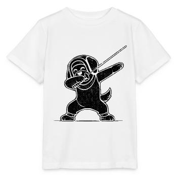 Dubbing Hund Fechter Zaun Schwert Degen Fechten - Stanley/Stella Kinder T-Shirt MINI CREATOR  - Weiß - Vorne - Maike (125cm)