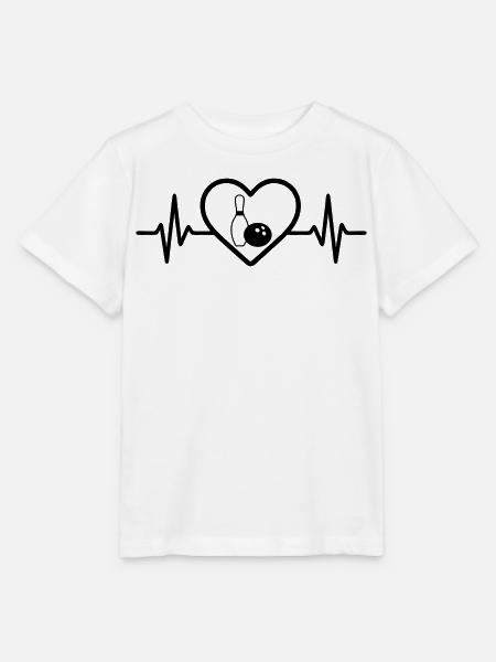 Bowling Herz Freizeit - Stanley/Stella Kinder T-Shirt MINI CREATOR - Weiß