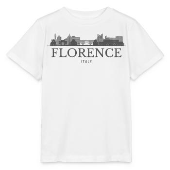 Florenz Skyline, Italien, Florenz-Silhouette - Stanley/Stella Kinder T-Shirt MINI CREATOR  - Weiß - Vorne - Maike (125cm)