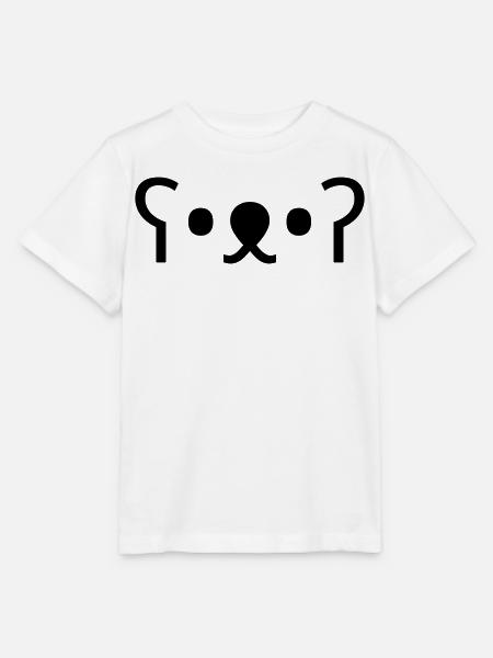 Kuma Bär ʕ•ᴥ•ʔ süßes Bären Emoticon - Stanley/Stella Kinder T-Shirt MINI CREATOR - Weiß