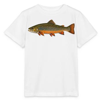 Bachforelle in Herbstfarben - Stanley/Stella Kinder T-Shirt MINI CREATOR  - Weiß - Vorne - Maike (125cm)