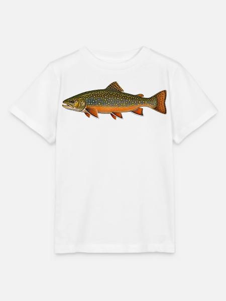 Bachforelle in Herbstfarben - Stanley/Stella Kinder T-Shirt MINI CREATOR  - Weiß