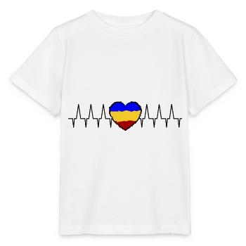 The Romanian heartbeat - Stanley/Stella MINI CREATOR Kids’ T-Shirt - white - Front - Maike (125cm)