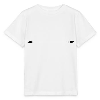 Line Leaves Leaf Decor Stroke Decoration - Stanley/Stella MINI CREATOR Kids’ T-Shirt - white - Front - Maike (125cm)