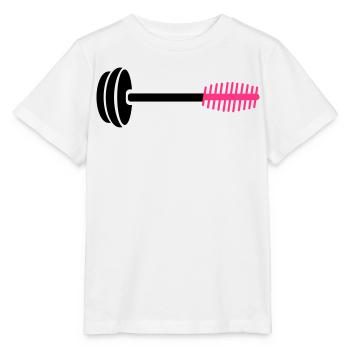 Icône de peigne rose néon - T-shirt bio MINI CREATOR Stanley/Stella Enfant - blanc - Devant - Maike (125cm)