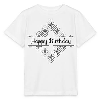Happy Birthday - Stanley/Stella Kinder T-Shirt MINI CREATOR  - Weiß - Vorne - Maike (125cm)