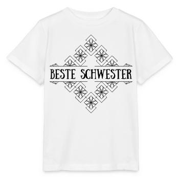 Beste Schwester - Stanley/Stella Kinder T-Shirt MINI CREATOR  - Weiß - Vorne - Maike (125cm)