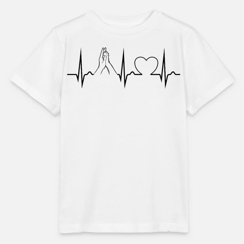 Hand + Hundepfote - High Five - Puls - EKG - Stanley/Stella Kinder T-Shirt MINI CREATOR - Weiß