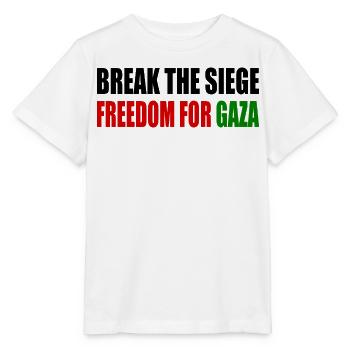 break the siege freedom for gaza - Stanley/Stella MINI CREATOR Kids’ T-Shirt - white - Front - Maike (125cm)