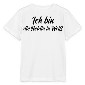 Je suis l’héroïne en blanc - T-shirt bio MINI CREATOR Stanley/Stella Enfant - blanc - Devant - Maike (125cm)