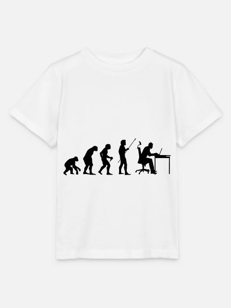 Evolution Of Man Coding Software Developer Program - Stanley/Stella Kinder T-Shirt MINI CREATOR - Weiß