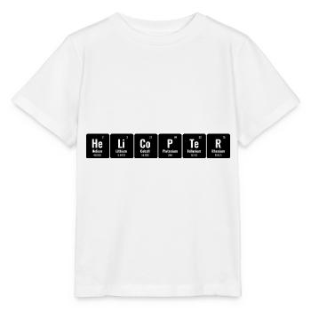 Periodisches System der Elemente Hubschrauberpilot Chop - Stanley/Stella Kinder T-Shirt MINI CREATOR  - Weiß - Vorne - Maike (125cm)