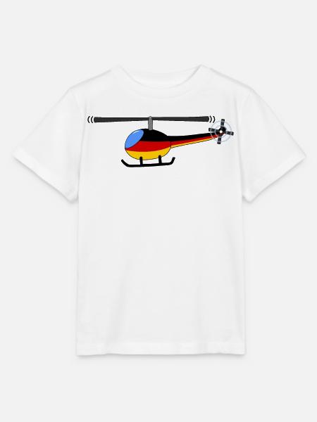 Hubschrauber Deutschland Flagge Kinder - Stanley/Stella Kinder T-Shirt MINI CREATOR  - Weiß