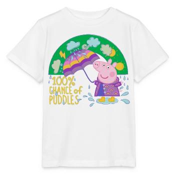 Peppa Wutz Matschepampe Matschepfütze - Stanley/Stella Kinder T-Shirt MINI CREATOR  - Weiß - Vorne - Maike (125cm)