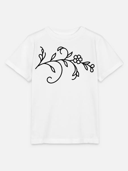 Blumenranke Blätter - Stanley/Stella Kinder T-Shirt MINI CREATOR  - Weiß