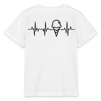 Palpitations cardiaques de la crème glacée - T-shirt bio MINI CREATOR Stanley/Stella Enfant - blanc - Devant - Maike (125cm)
