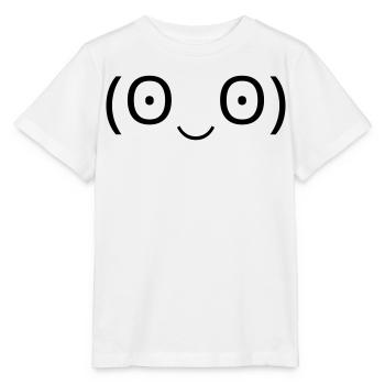 Émoticône stupéfait (ʘ‿ʘ) grands yeux - T-shirt bio MINI CREATOR Stanley/Stella Enfant - blanc - Devant - Maike (125cm)