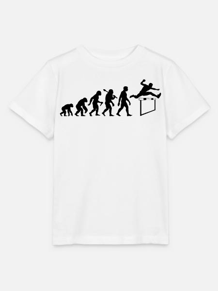 Hürdenläufer Evolution Hürdenlauf Leichtathletik - Stanley/Stella Kinder T-Shirt MINI CREATOR - Weiß