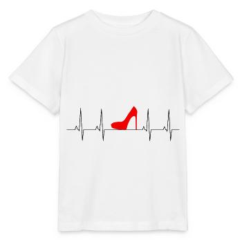 High Heels Shoes Woman Ladies Heartbeat Gift - Stanley/Stella MINI CREATOR Kids’ T-Shirt - white - Front - Maike (125cm)
