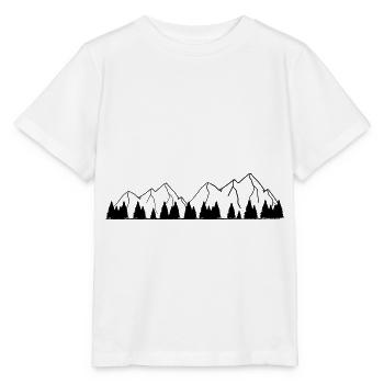 Paysage de montagne montagne montagnes paysage - T-shirt bio MINI CREATOR Stanley/Stella Enfant - blanc - Devant - Maike (125cm)