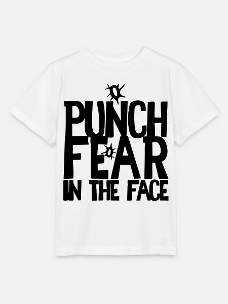 PUNCH FEAR im Gesicht - Stanley/Stella Kinder T-Shirt MINI CREATOR  - Weiß